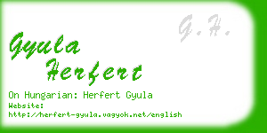 gyula herfert business card